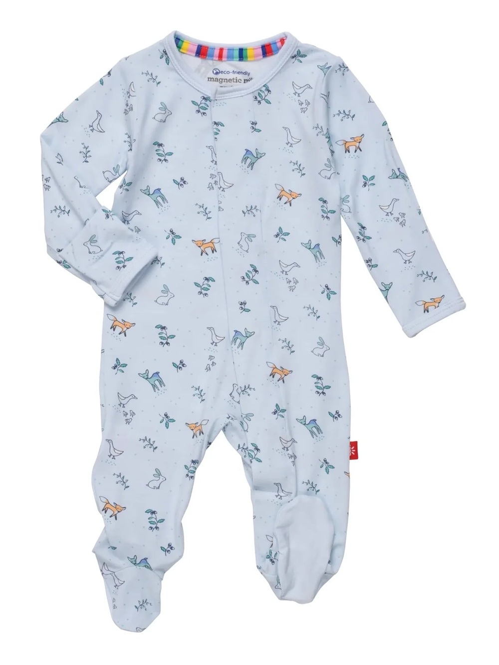 $21 ADD ON Magnetic Me footie woodsy tale Blue bamboo Sleeper Baby Boy 0-3